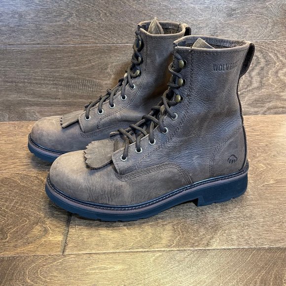 Wolverine Shoes | New Wolverine Mens Ranchero 8 Soft Toe Leather Kiltie  Work Boots Size 85 Ew | Poshmark